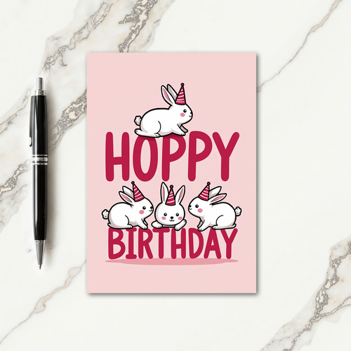 Hoppy Bunny Greeting Card