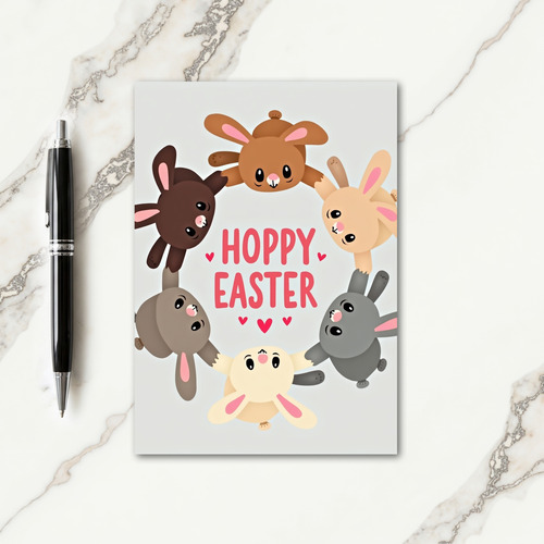 Hoppy Easter Friends Circle Card