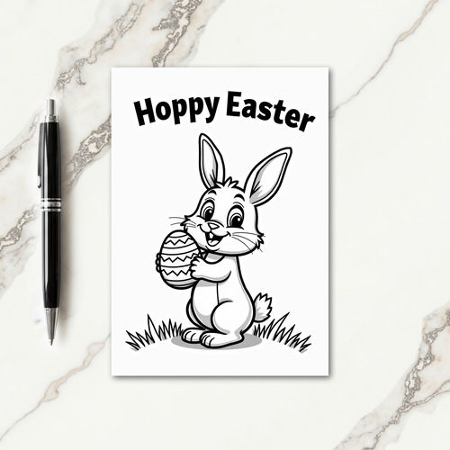 Hoppy Easter Rabbit Art Card