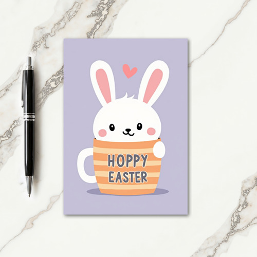 Hoppy Easter Rabbit Mug Card