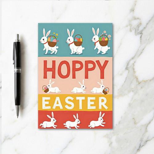 Hoppy Easter Rabbit Scene Card