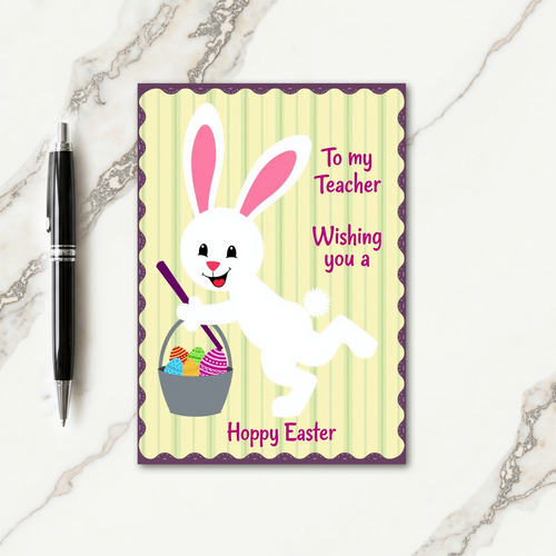 Hoppy Easter Teacher Friend Card