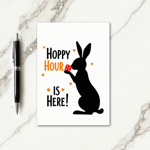Hoppy Hour Is Here Fun Time Card