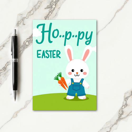 Hoppy Spring Holiday Bunny Card