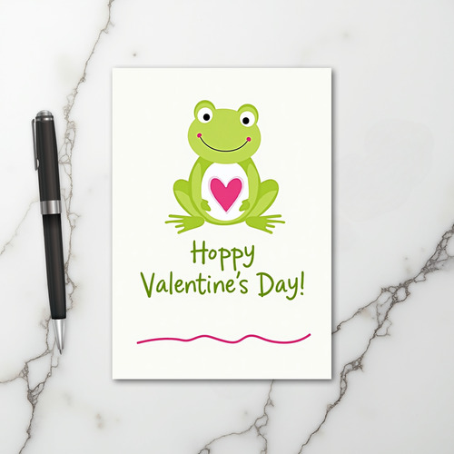 Hoppy Valentine Frog Card