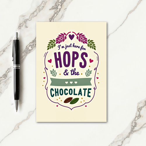 Hops And Chocolate Fun Greeting Card