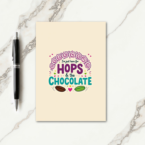 Hops And Chocolate Fun Time Card