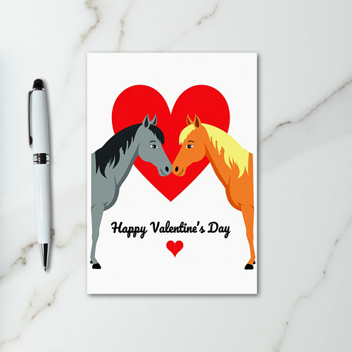 Horse Love Valentines Day Card