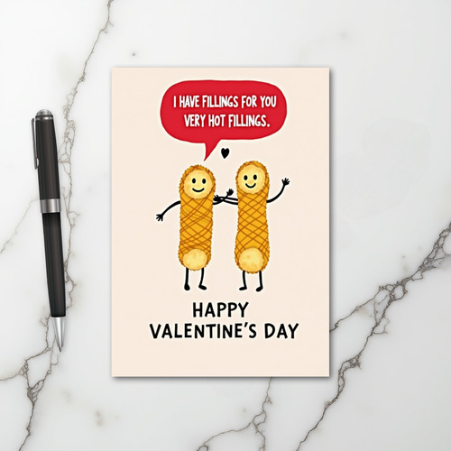 Hot Fillings Valentines Love Card