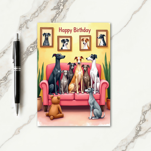 Hound Birthday Portrait Card