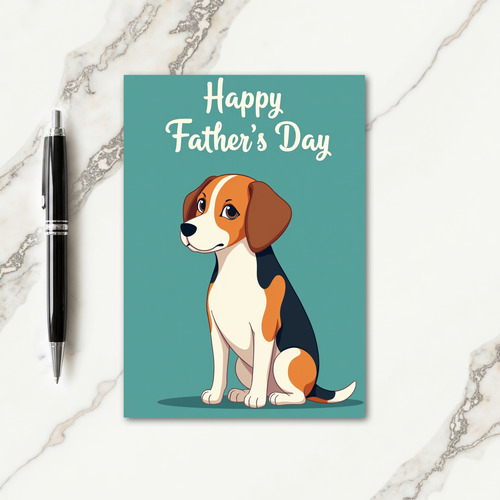 Hound Fathers Day Portrait Card