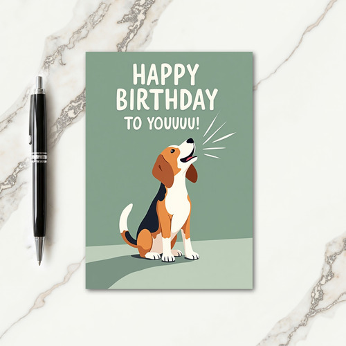Hound Howl Birthday Card