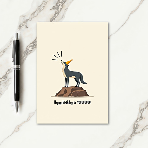 Howling Birthday Celebration Card