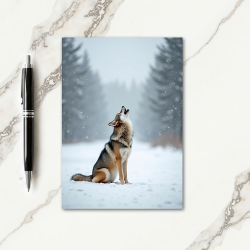 Howling Snow Christmas Card