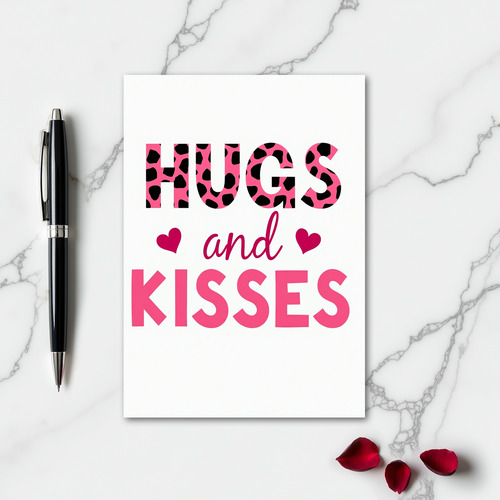 Hugs And Kisses Graphic Style Card