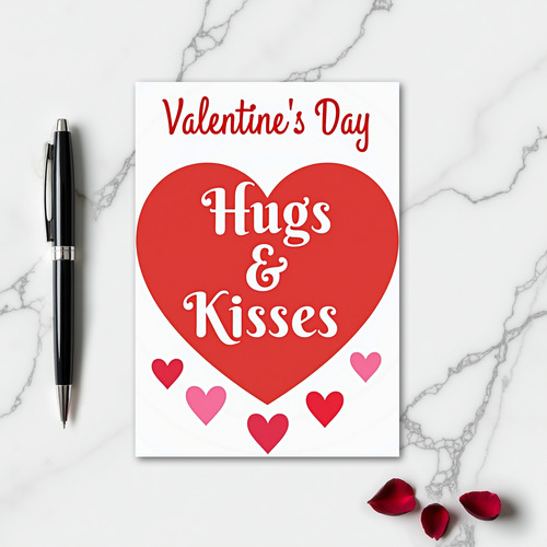Hugs And Kisses Valentines Day Card