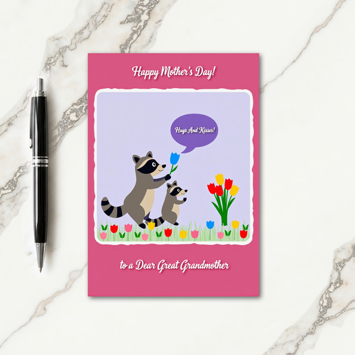 Hugs Kisses Mothers Day Card