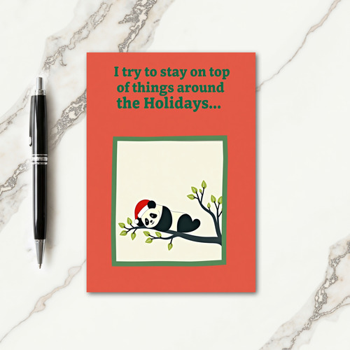 Humorous Bear Christmas Card