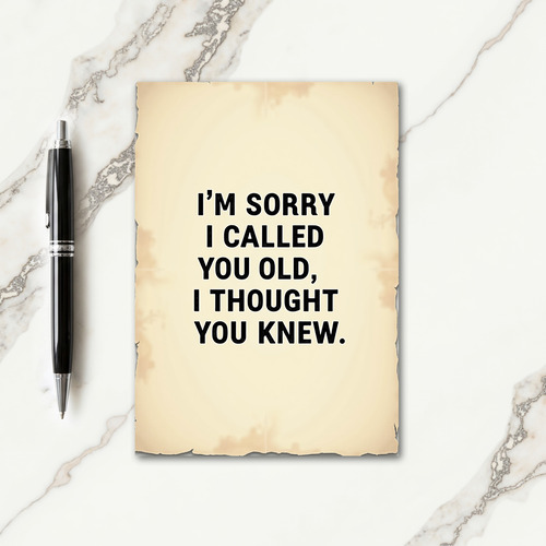 Humorous Birthday Card