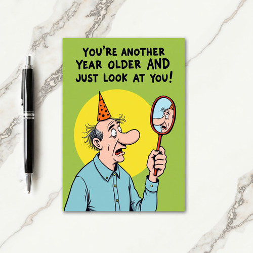 Humorous Birthday Mirror Card
