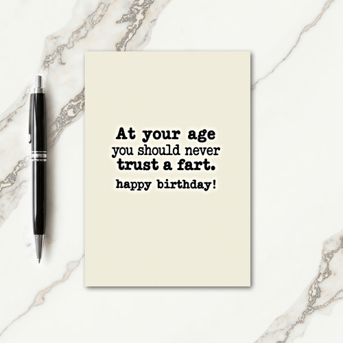 Humorous Minimalist Birthday Card