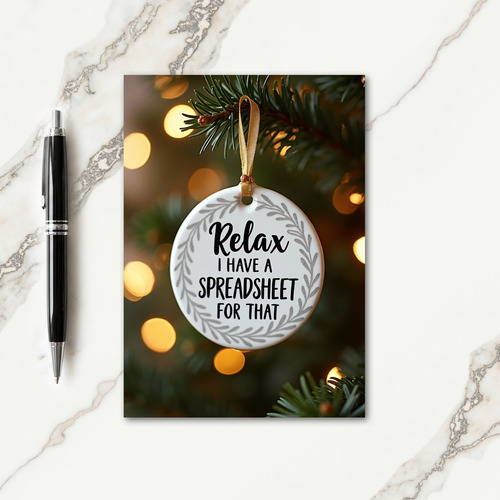 Humorous Ornament Christmas Card