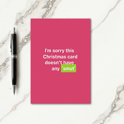 Humorous Pink Christmas Card