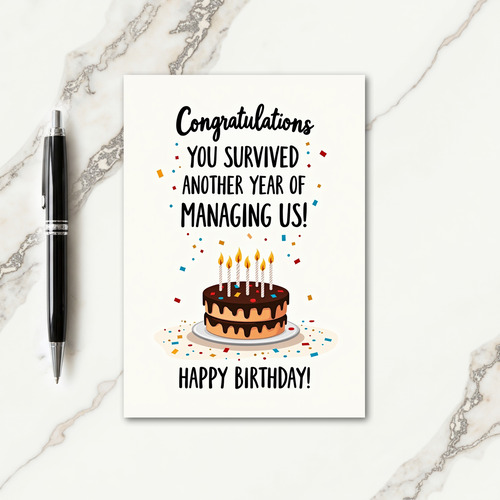 Humorous Team Birthday Card
