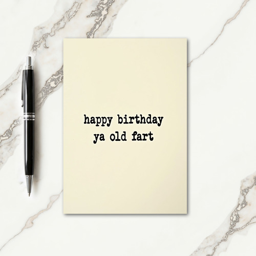 Humorous Text Birthday Card