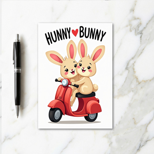 Hunny Bunny Scooter Ride Card