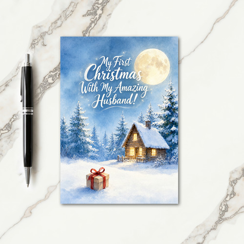 Husband First Christmas Card
