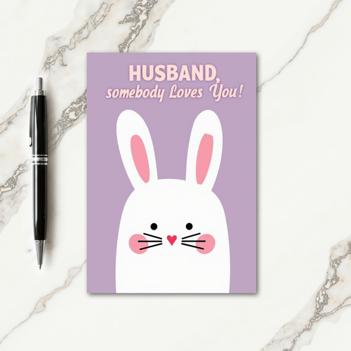 Husband Heart Nose Animal Card