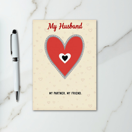 Husband Partner Friend Hearts Card