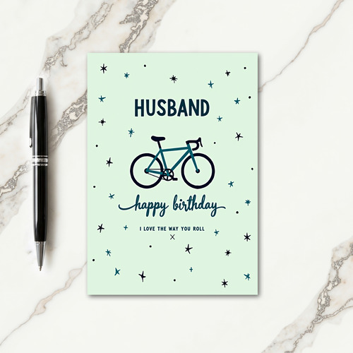 Husbands Bike Roll Card