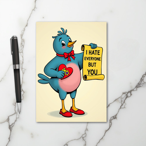 I Hate Everyone But You Funny Card