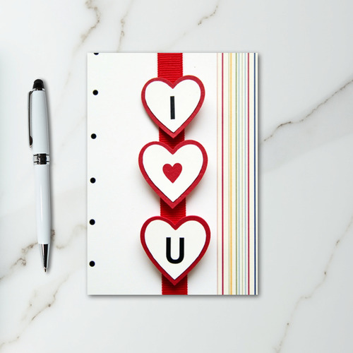 I Heart U Handmade Love Card