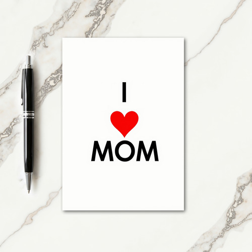 I Heart You Simple Love Card