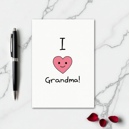 I Love Grandma Card