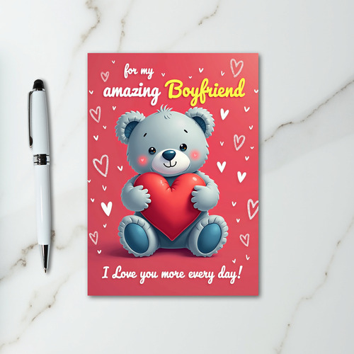 I Love My Amazing Boyfriend Card