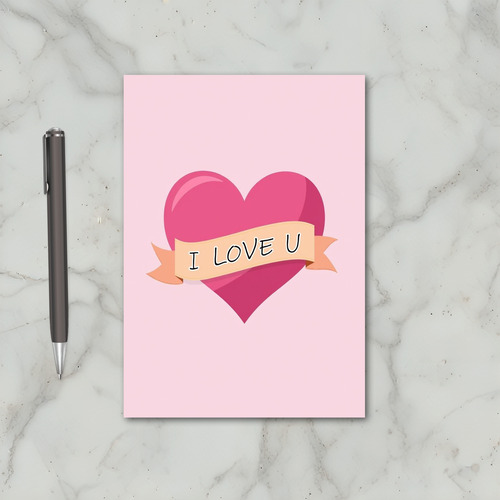 I Love U Heart Card