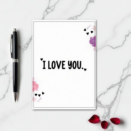 I Love You Art Heart Card