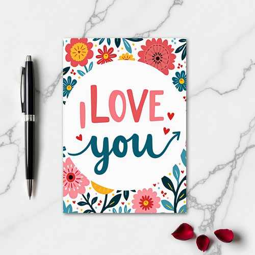 I Love You Artful Card