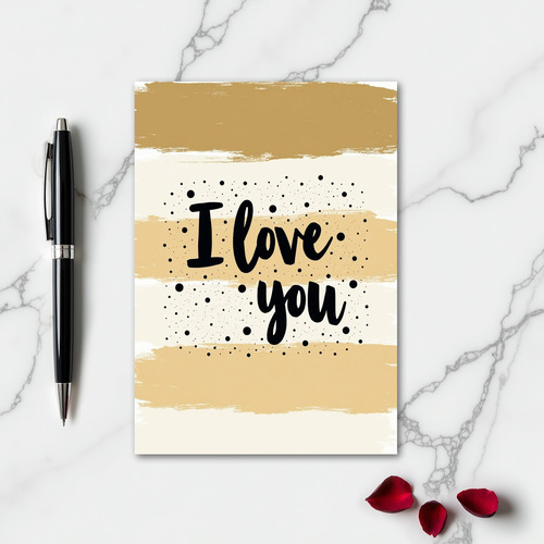 I Love You Artful Script Card