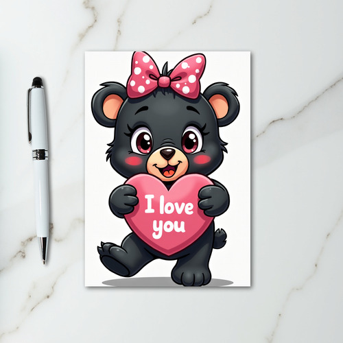 I Love You Bear Card