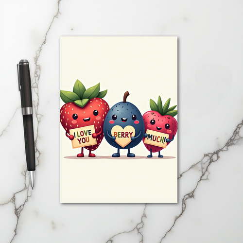 I Love You Berry Much Card