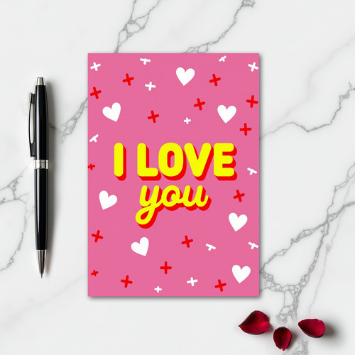 I Love You Bold Pop Art Card