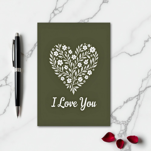 I Love You Botanical Card