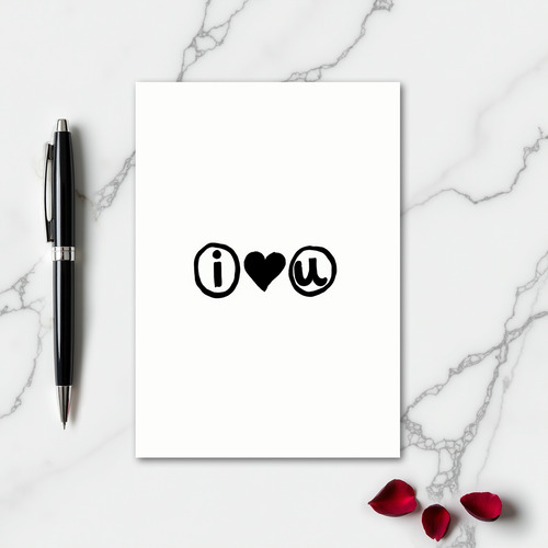 I Love You Brushstroke Card