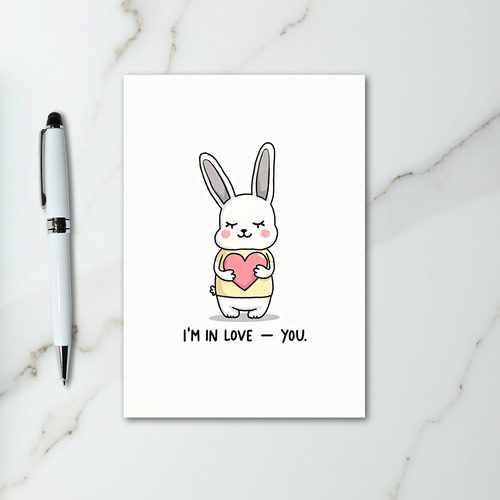 I Love You Bunny Sweetheart Card