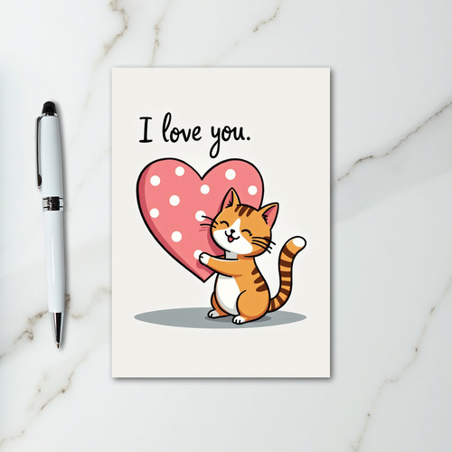 I Love You Cat Card